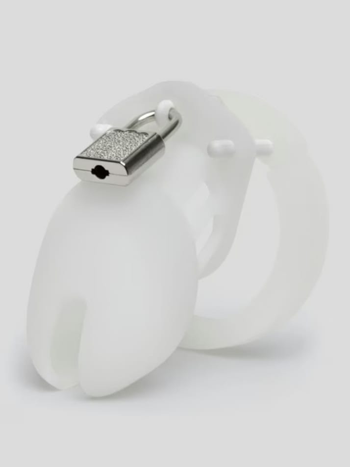 Lightweight Resin Chastity Cage – White Secure Lock Design